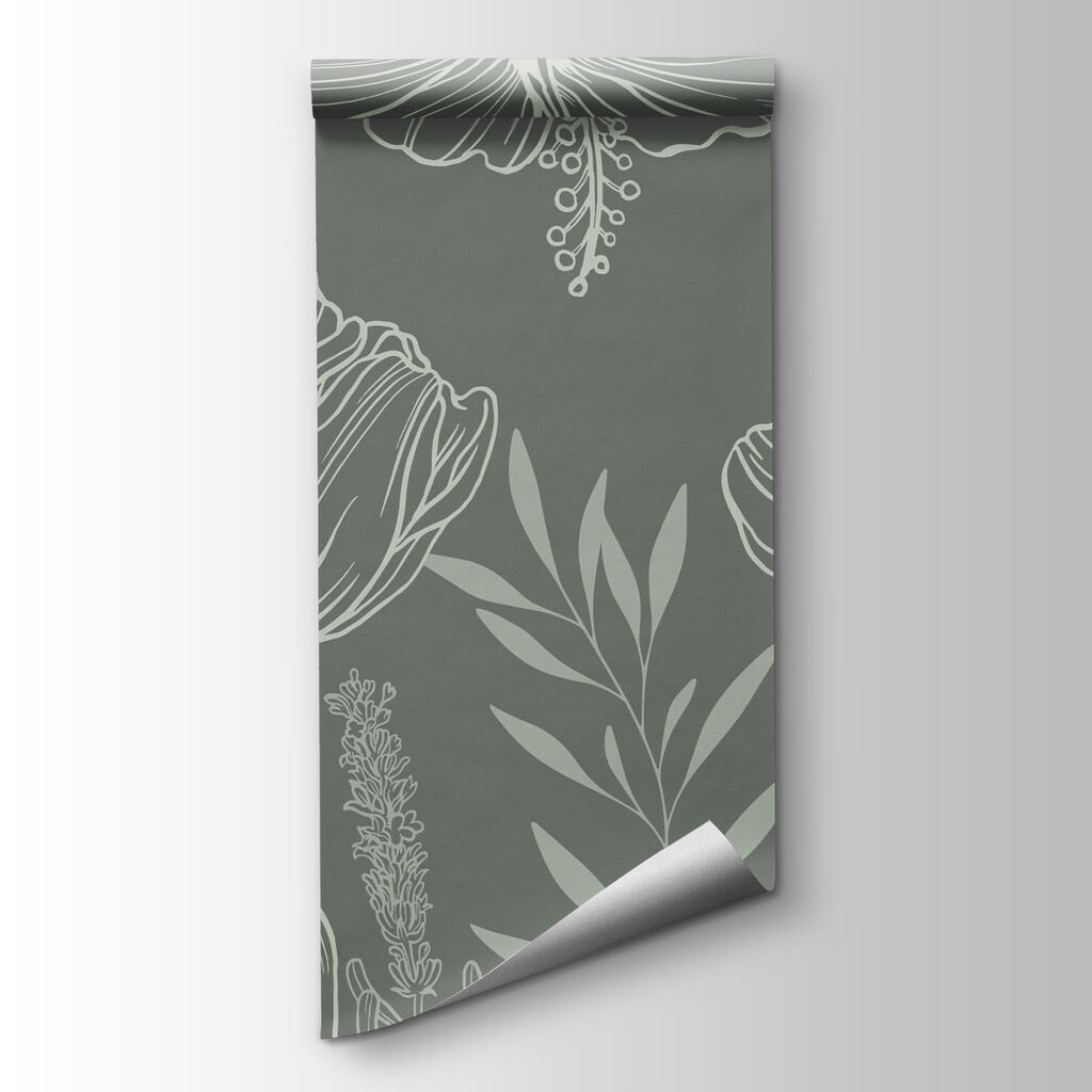 Zart gezeichnete Blumen — Produktansicht