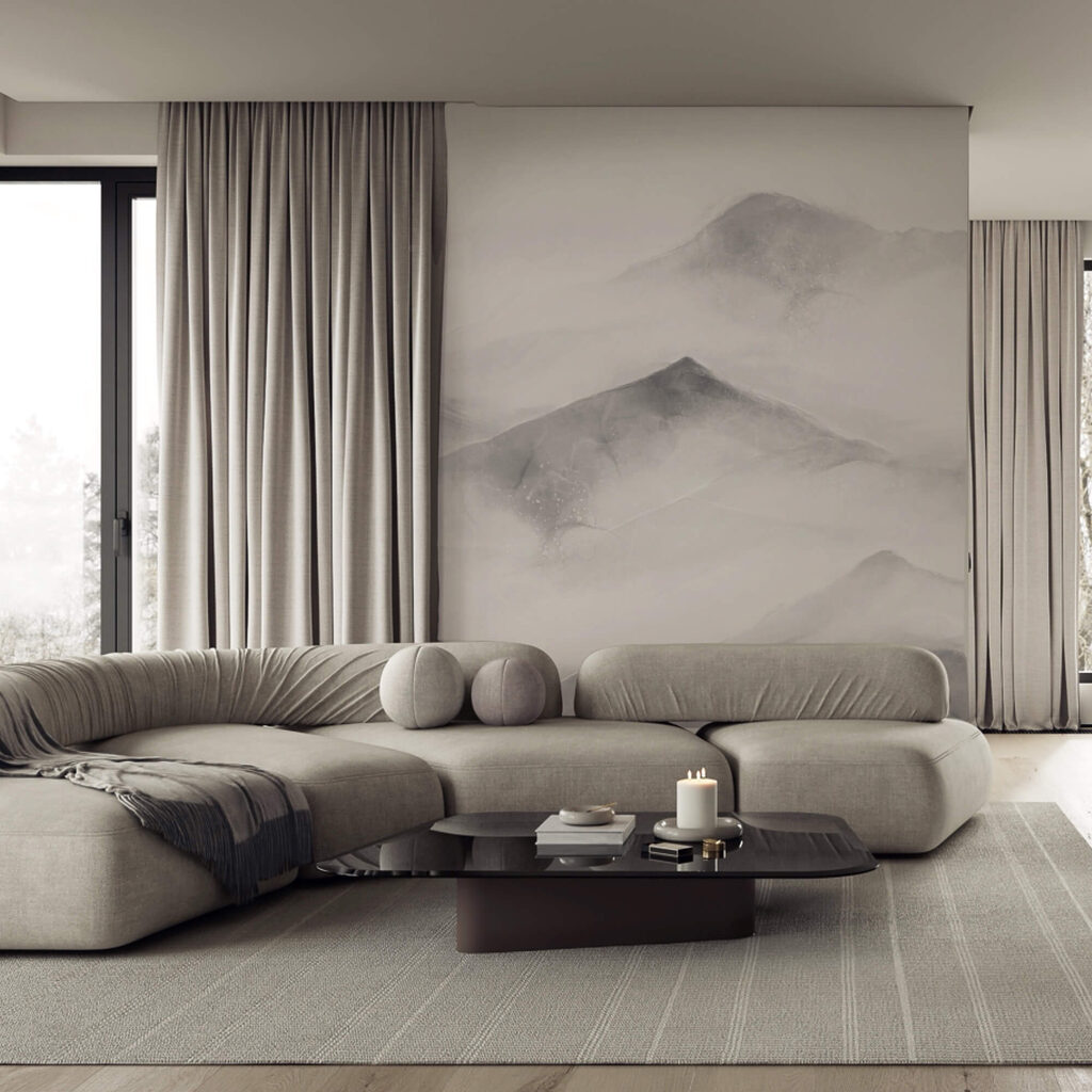 Weiß-graue Bergkette — Interieur 2