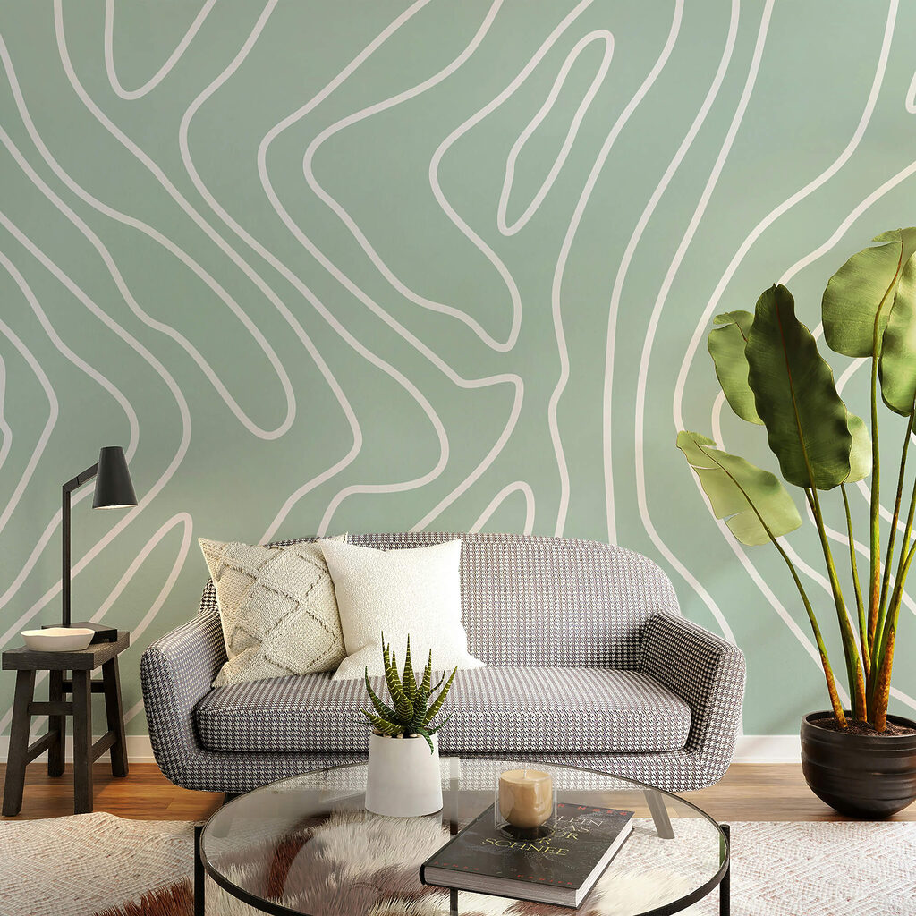 Geschwungenes Liniengeflecht in einem Interieur