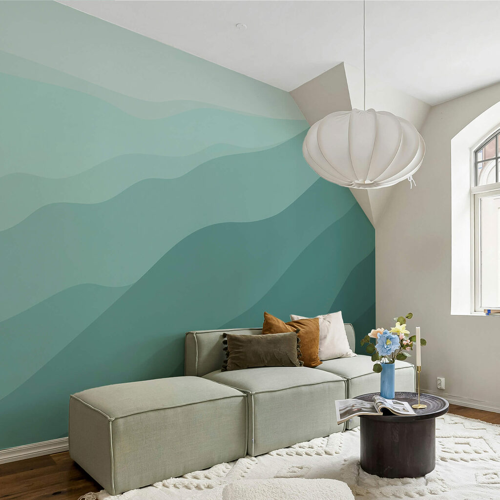 Hügel am Horizont in einem Interieur