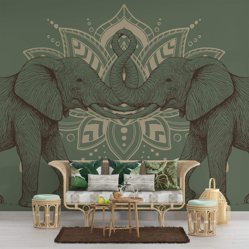 Elefanten Rüssel an Rüssel — Interieur 1