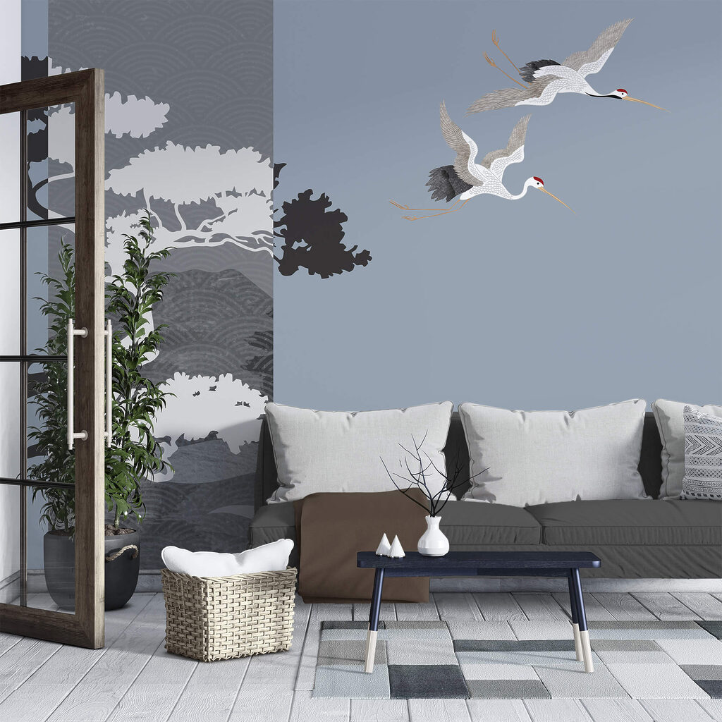 Kraniche am Baum — Interieur 2