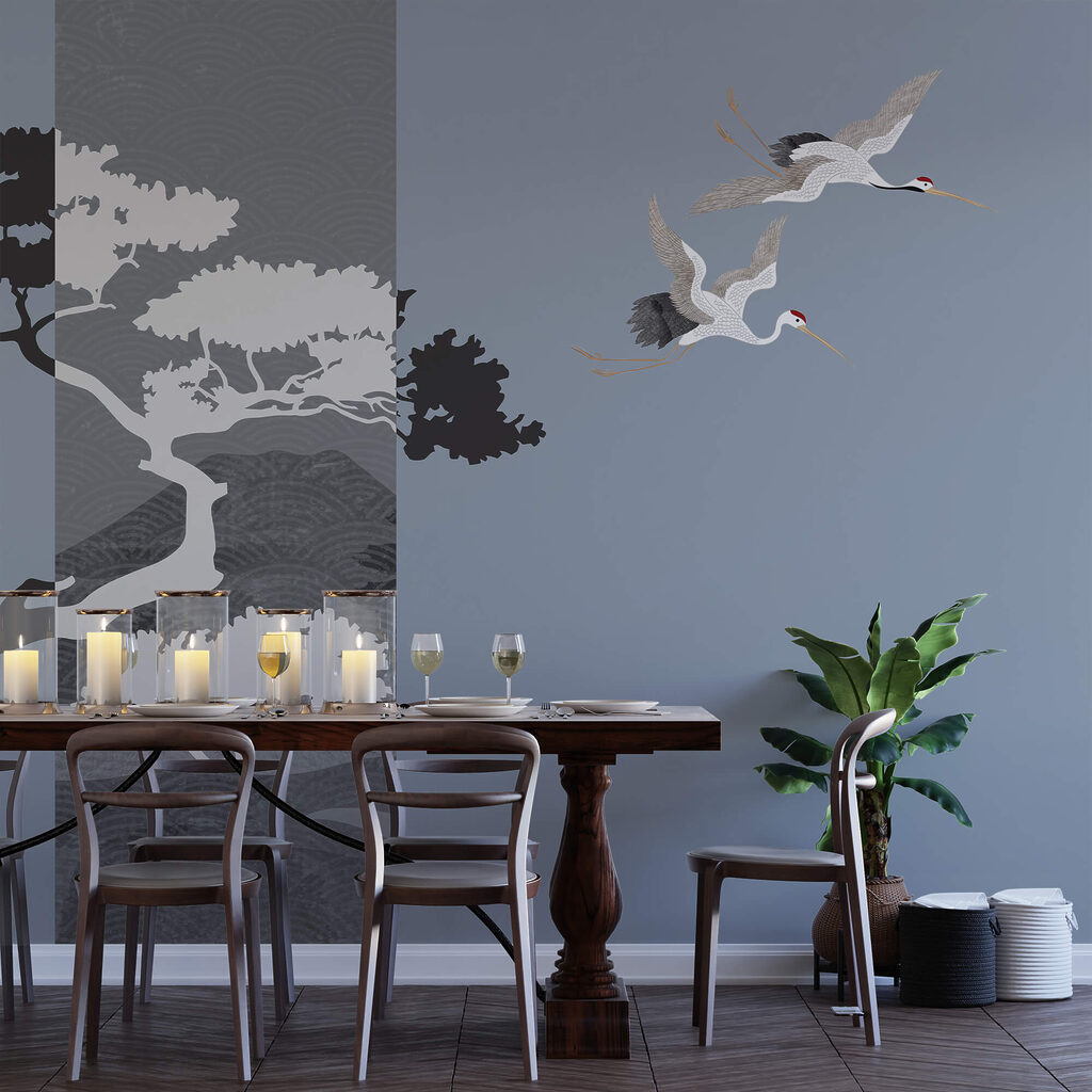 Kraniche am Baum — Interieur 1