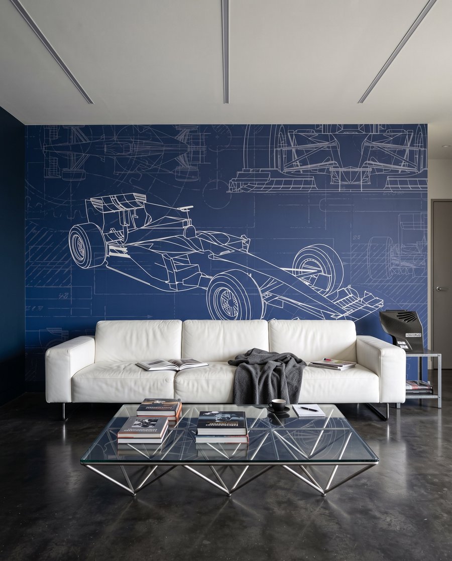 Rennwagen in technischen Linien — Interieur 2