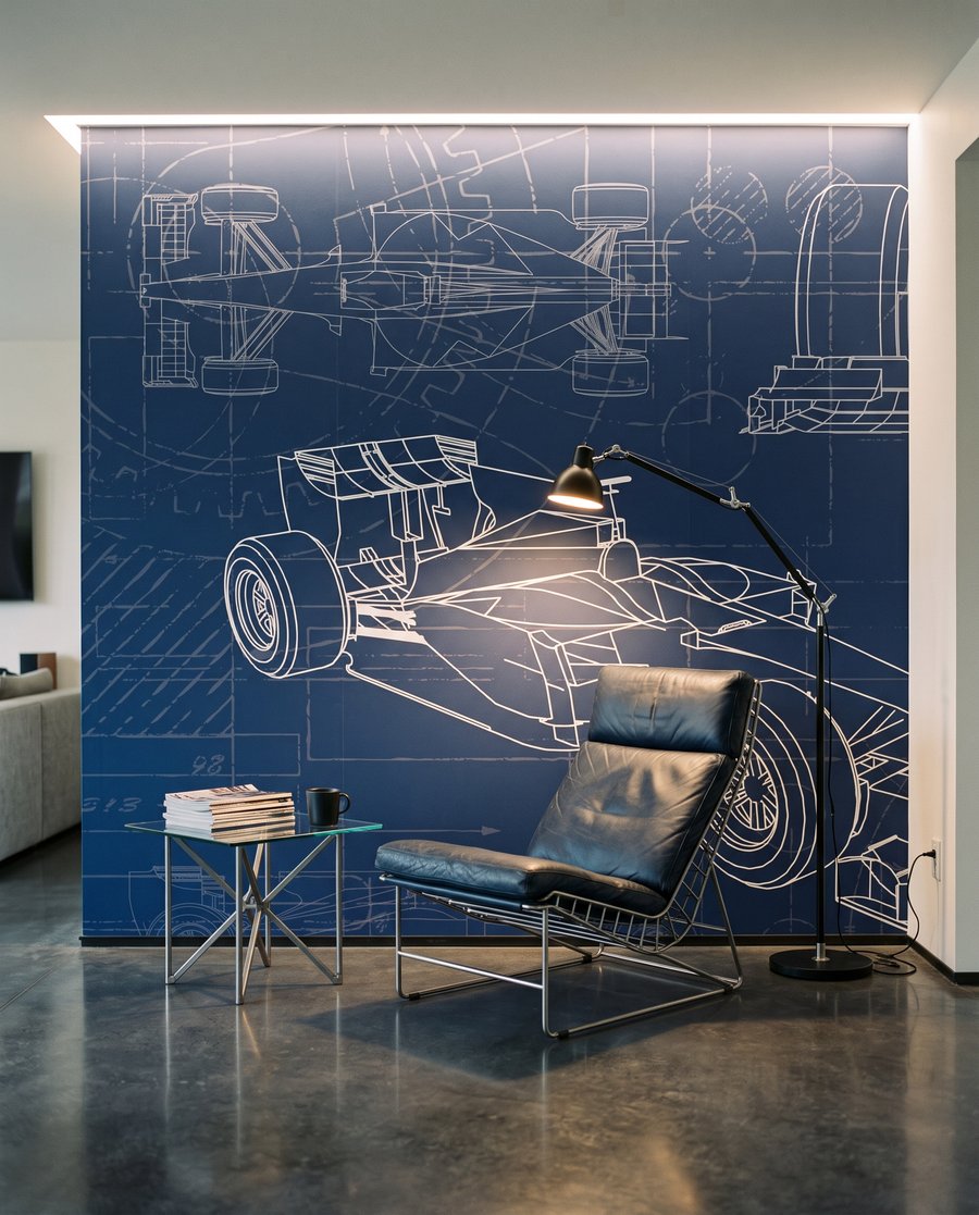 Rennwagen in technischen Linien — Interieur 3