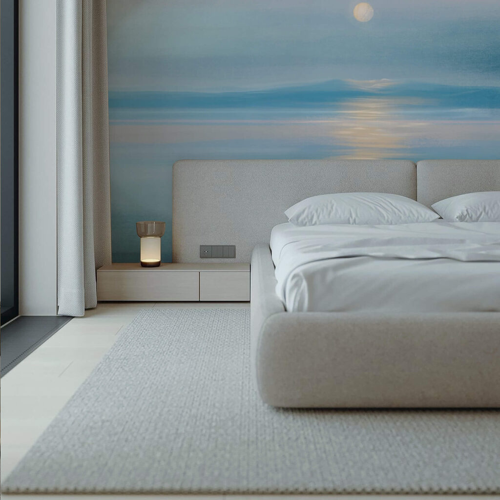 Licht auf dem Wasser in einem Interieur