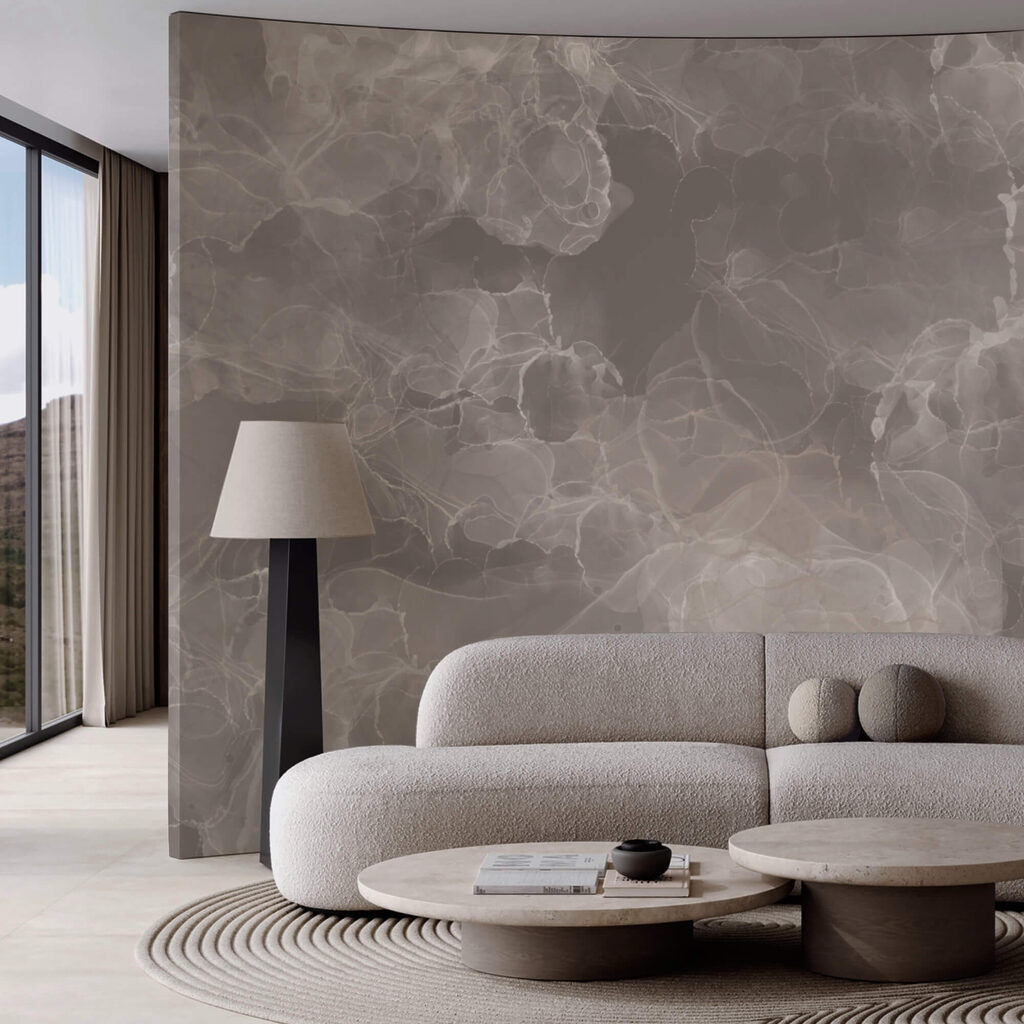 Sanfte Wolkenformen in einem Interieur