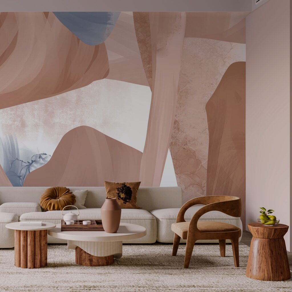 Sanft überlagerte Formen in einem Interieur