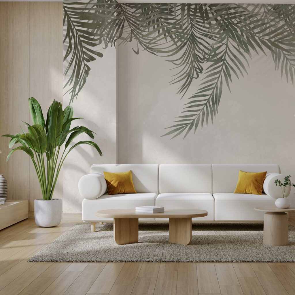 Herabhängende Palmblätter — Interieur 1
