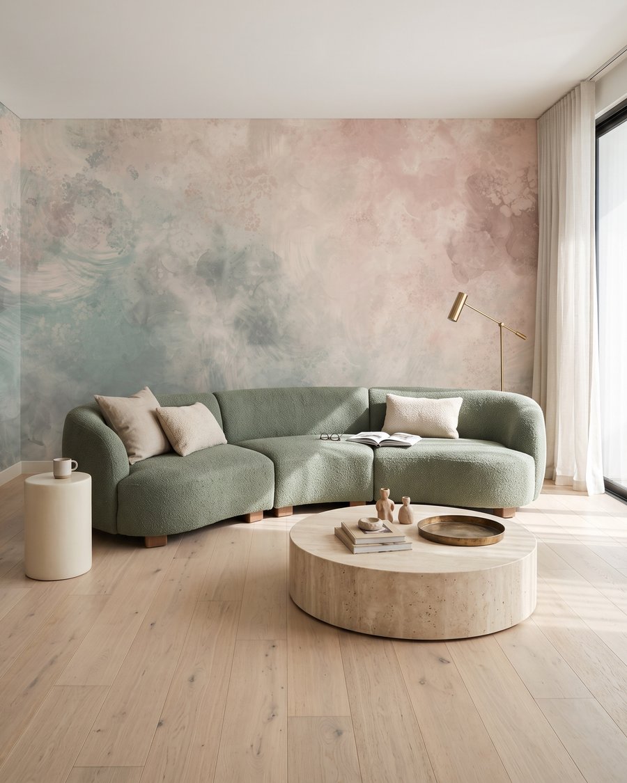 Schleier in Pastell in einem Interieur