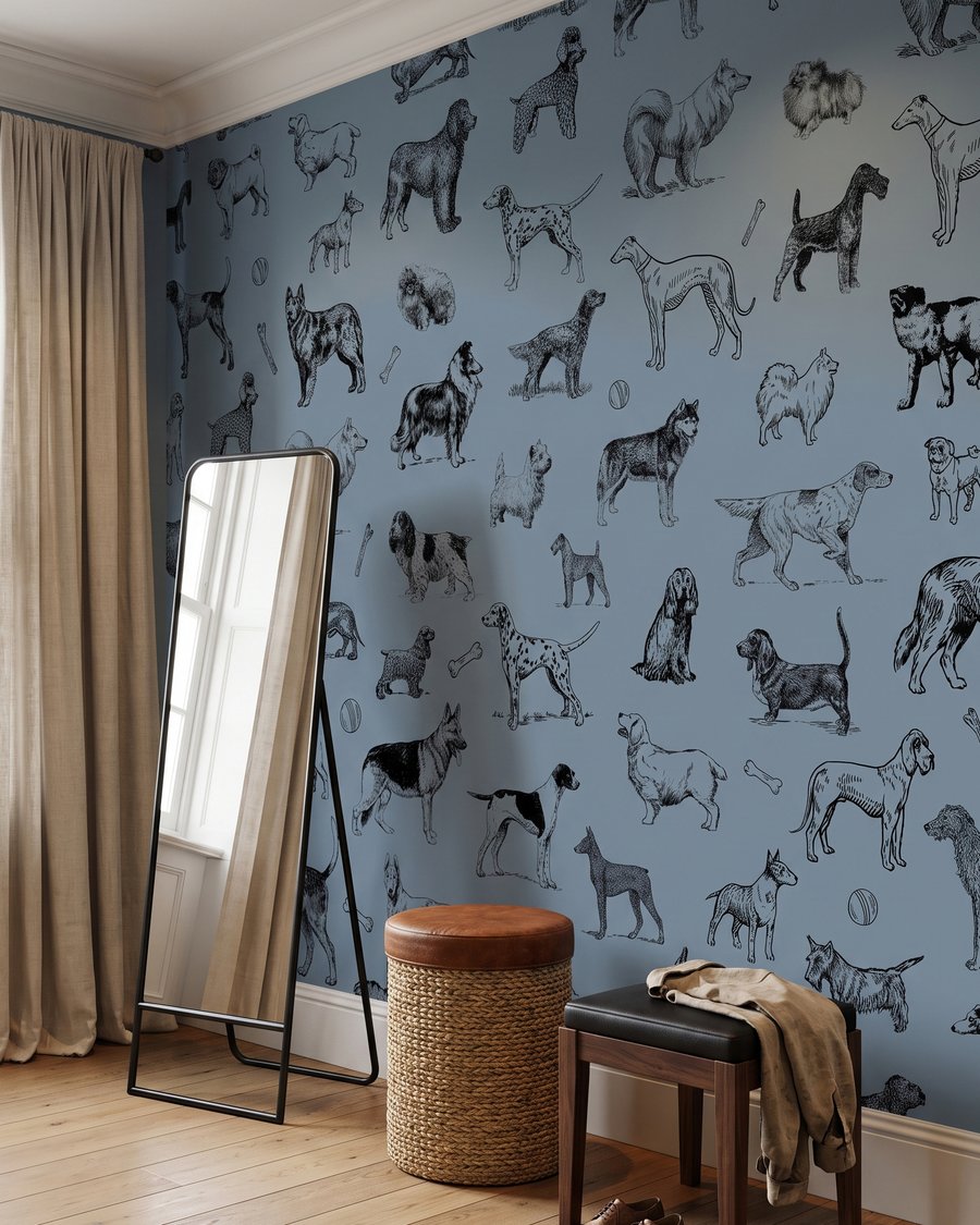 Hunde in feinen Federstrichen — Interieur 1