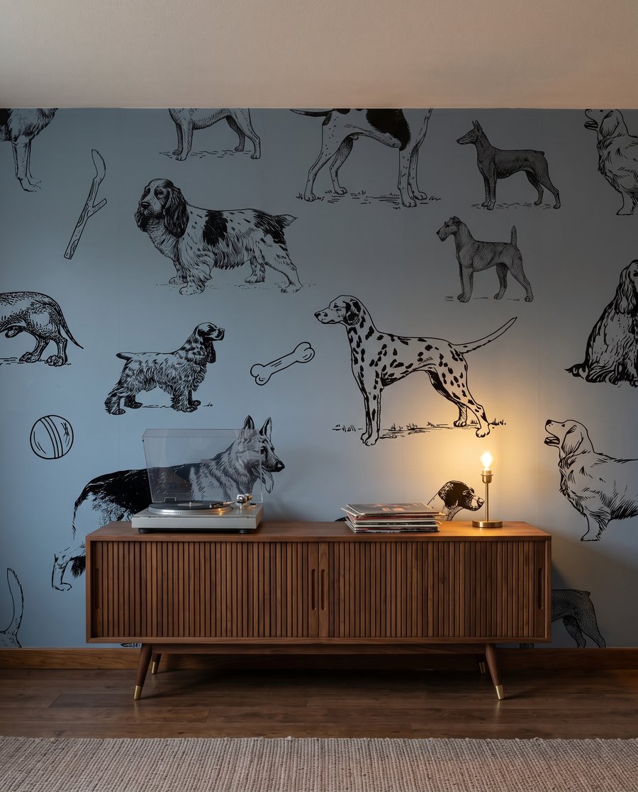 Hunde in feinen Federstrichen — Interieur 3