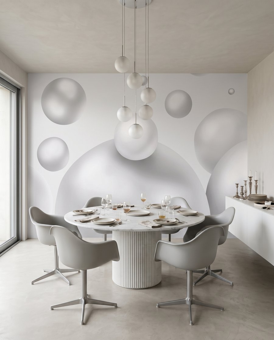 Glänzende Blasen schweben frei — Interieur 6