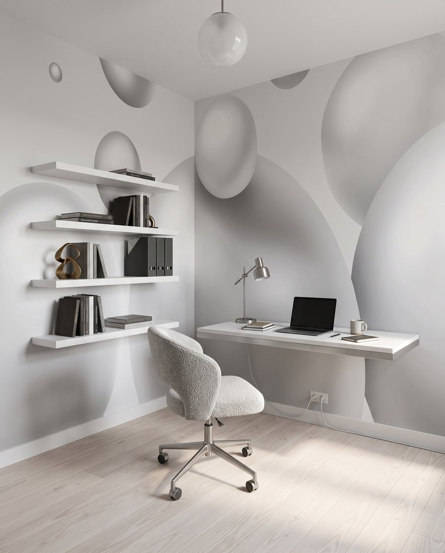 Glänzende Blasen schweben frei — Interieur 7