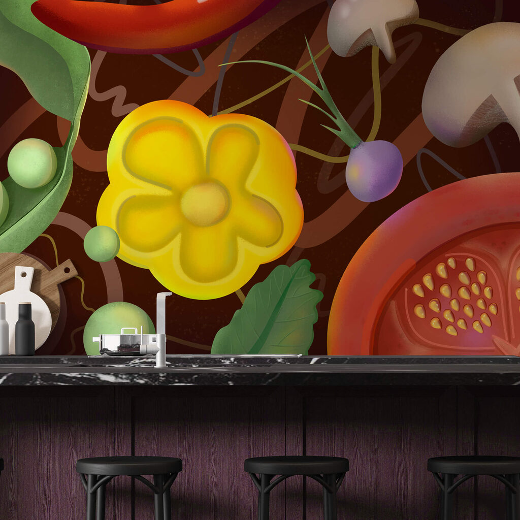 Bunte frische Zutaten — Interieur 2