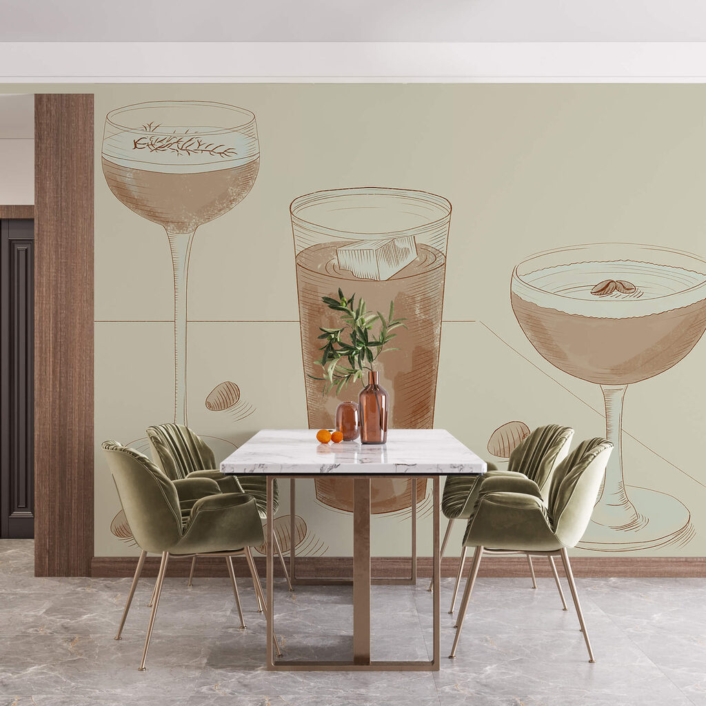 Stillleben mit Gläsern in einem Interieur