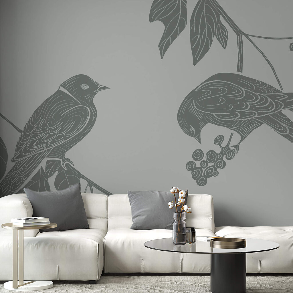Vögel auf Beerenzweigen — Interieur 2