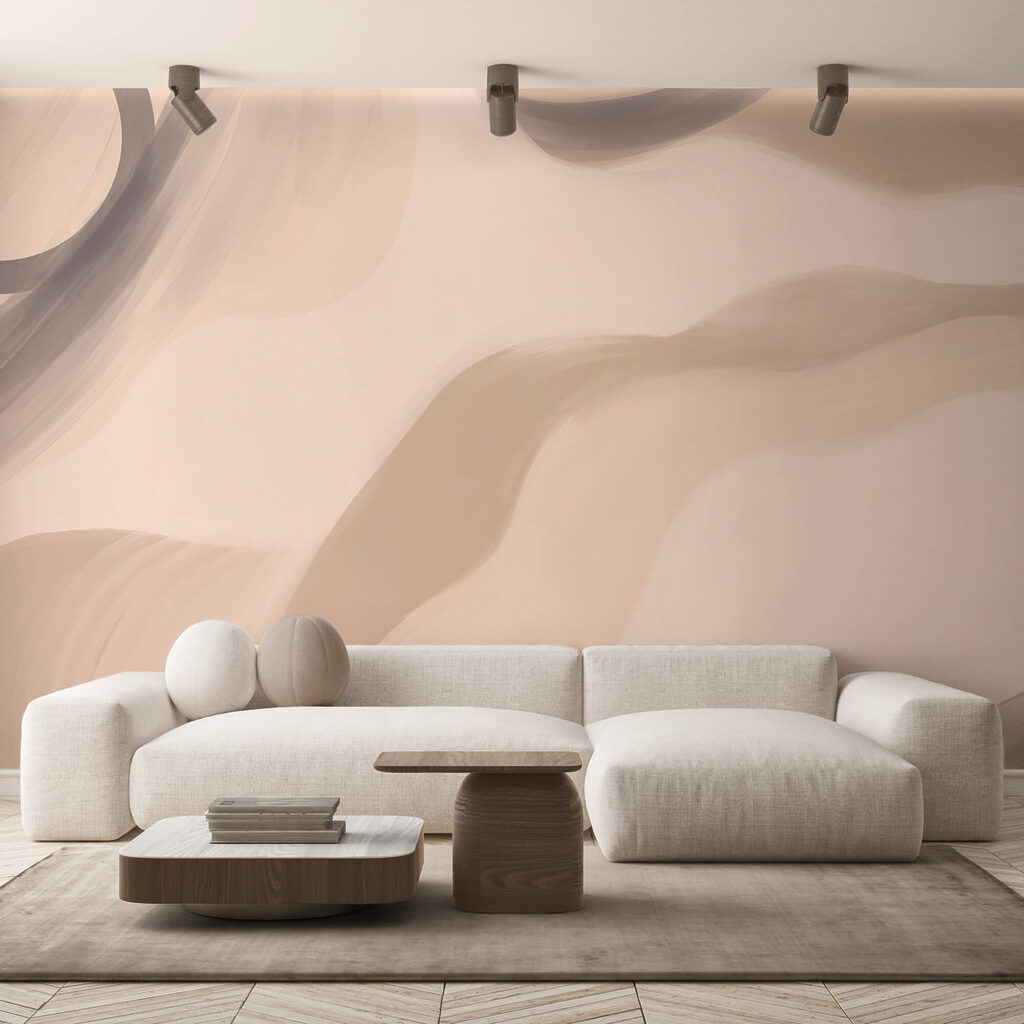 Wirbel in sanften Tönen in einem Interieur