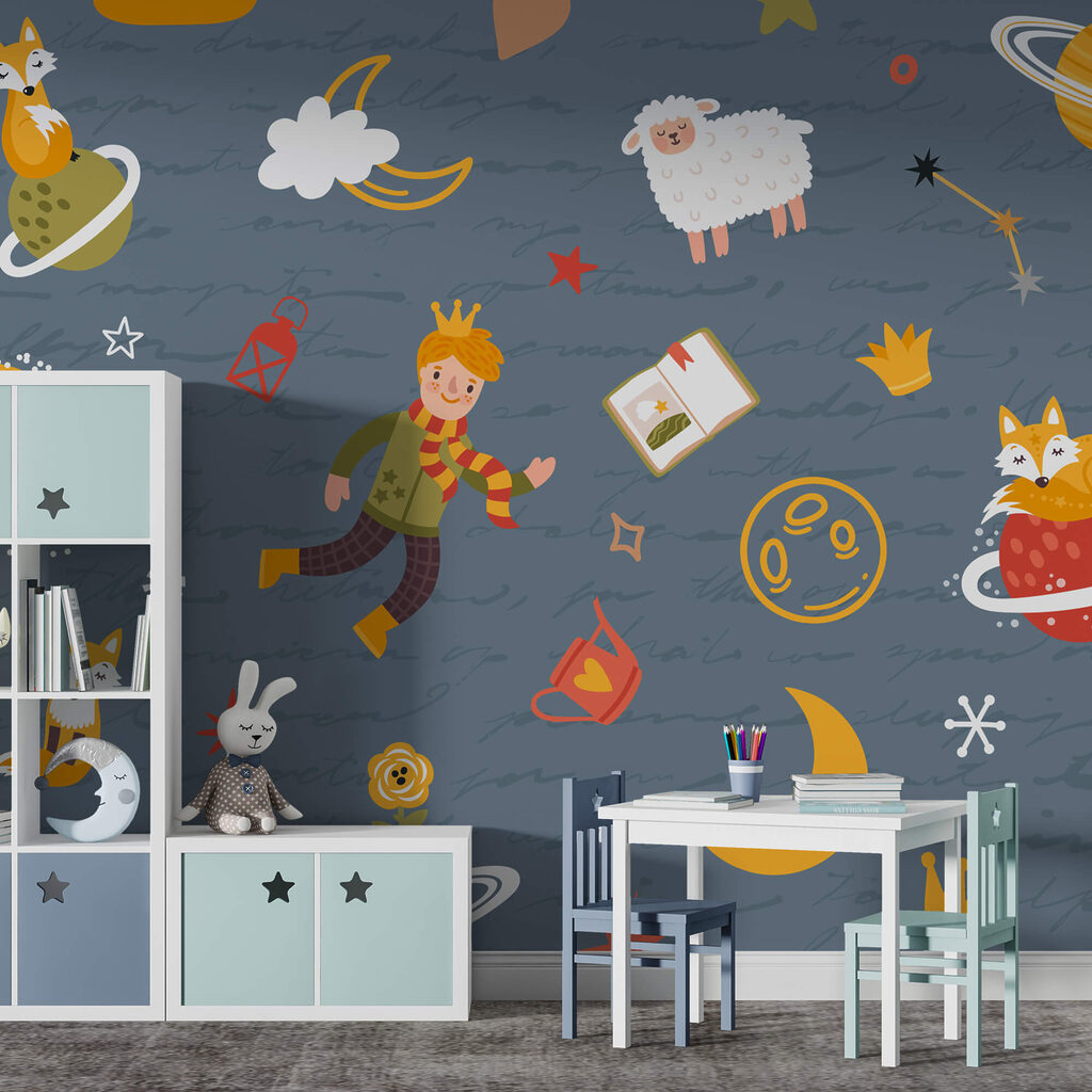 Kleine Abenteuer zwischen Planeten in einem Interieur