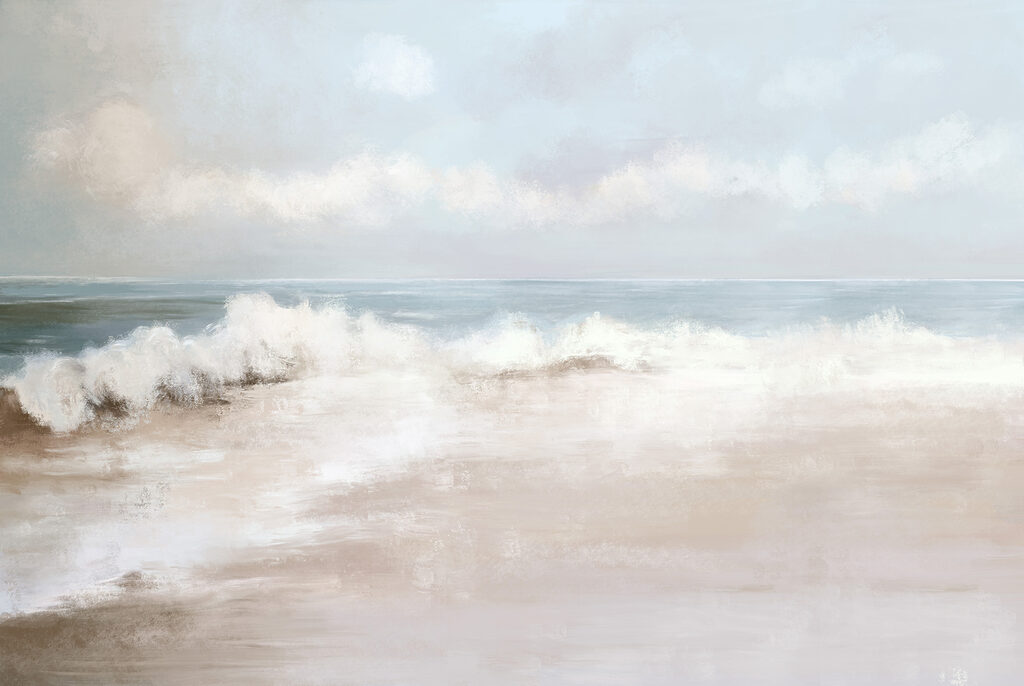 Wellen am Sandstrand — ganzes Design