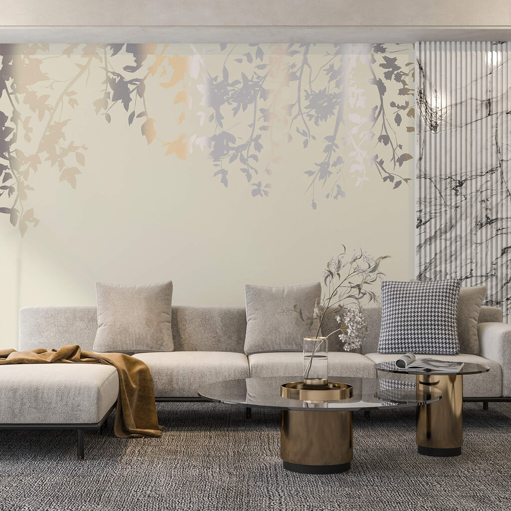 Herabhängende Blätter in einem Interieur