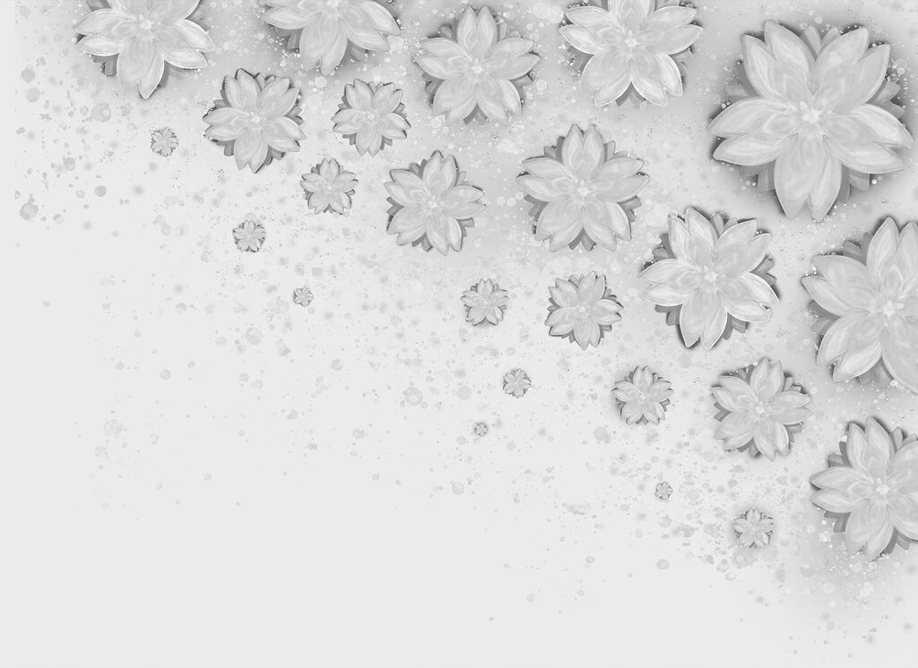 Herabschwebende Blüten — ganzes Design