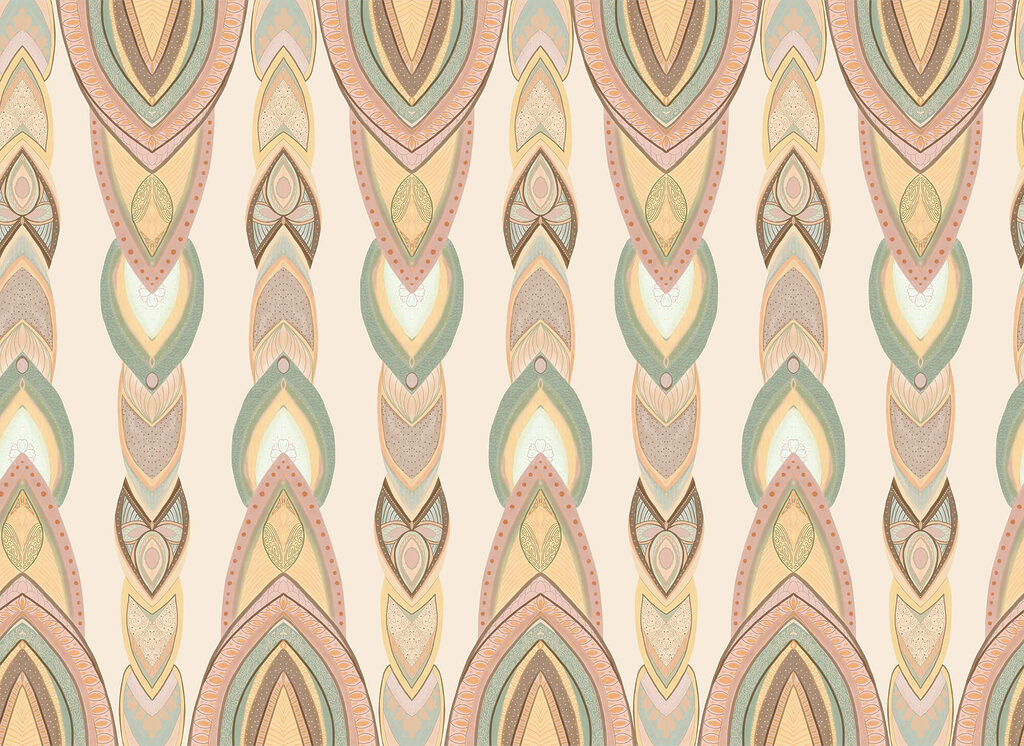 Bunte Blattformen — ganzes Design