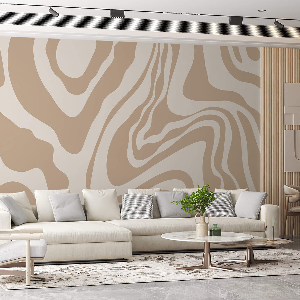 Weiß-braune Schwünge — Interieur 1