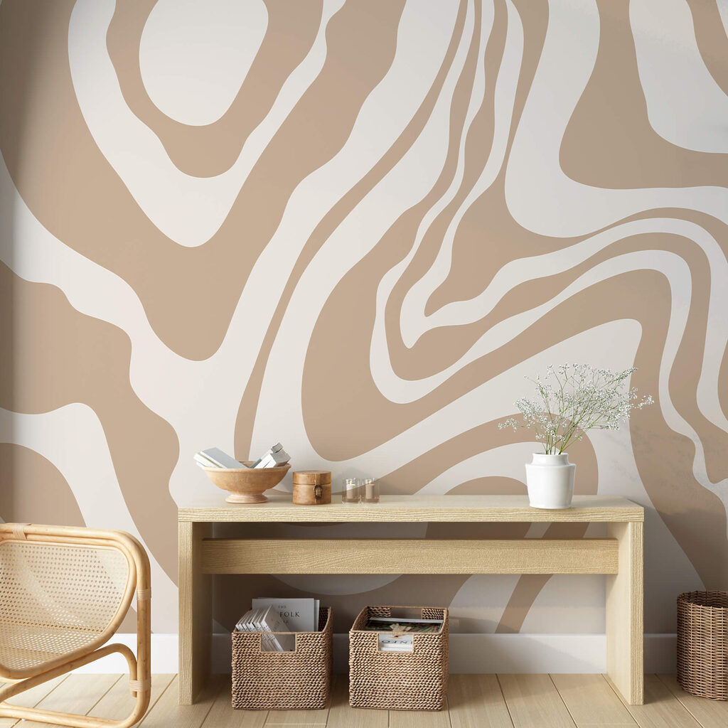 Weiß-braune Schwünge — Interieur 2