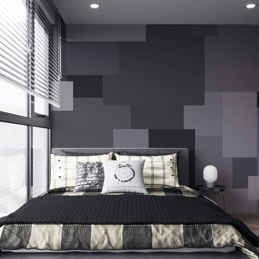 Gestapelte graue Quadrate — Interieur 2