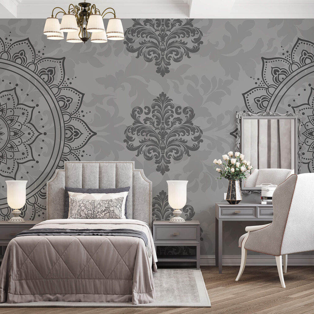 Grau-weiße Ornamente — Interieur 1