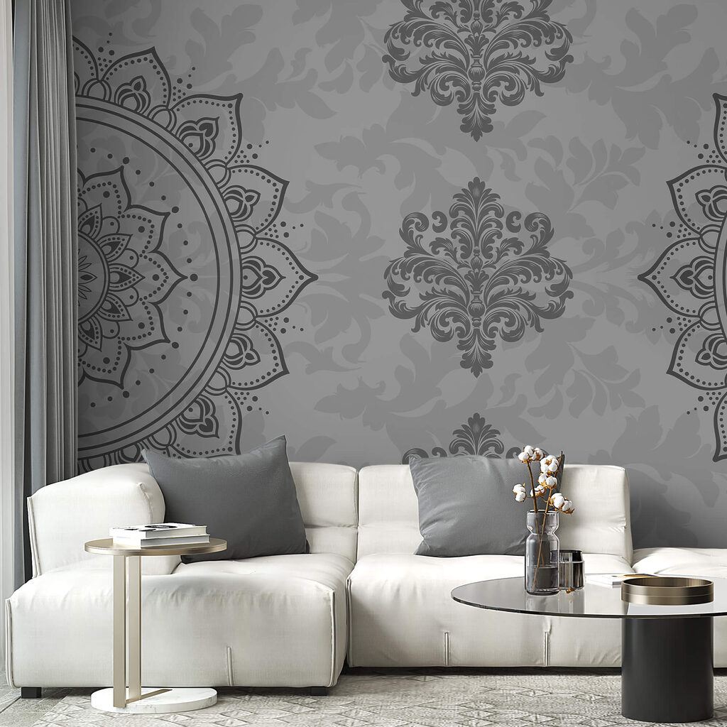 Grau-weiße Ornamente — Interieur 2