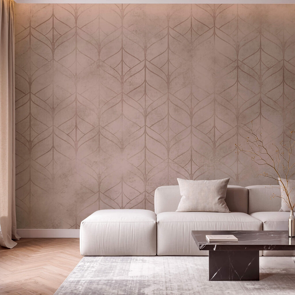 Feines geometrisches Netz in einem Interieur