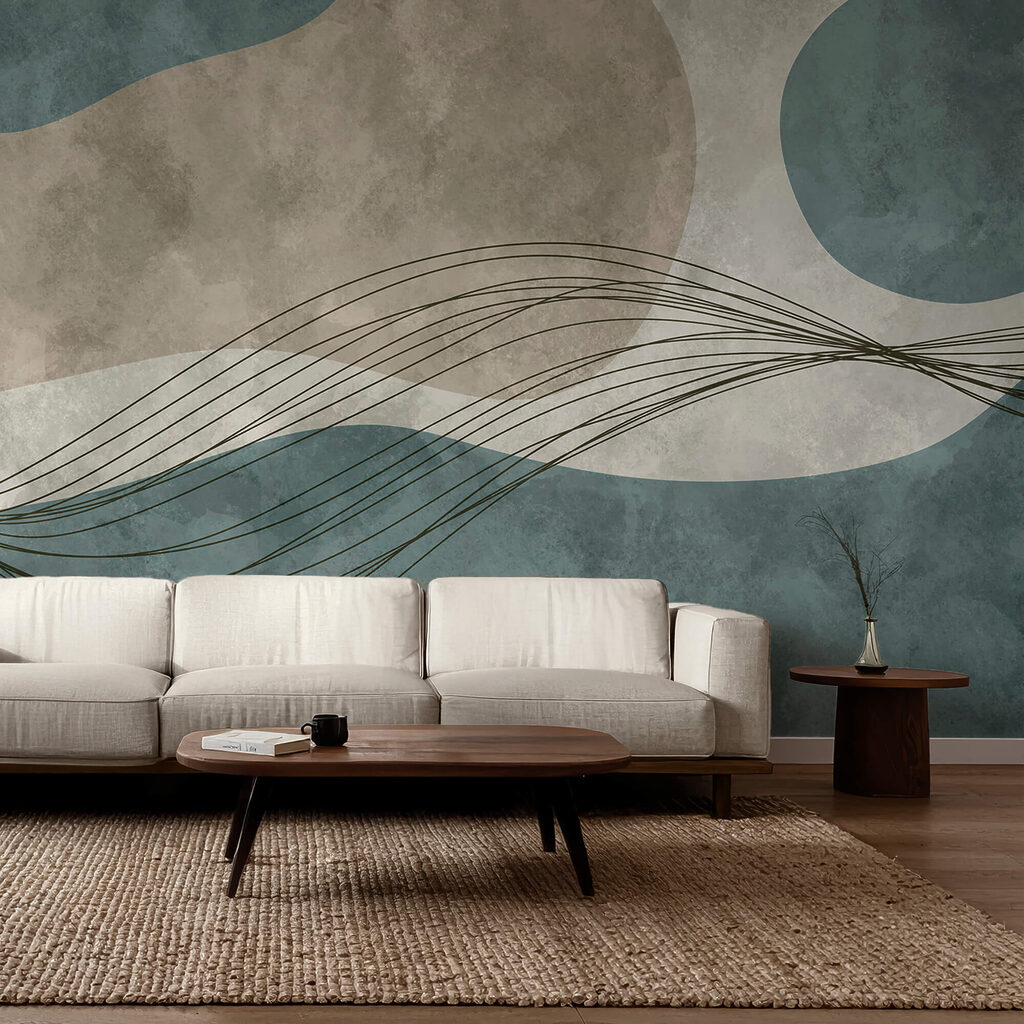 Blauer Kreis mit Linien — Interieur 1