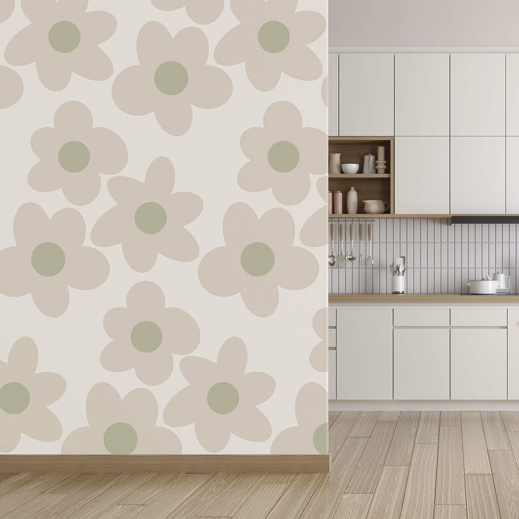 Fröhliche Blümchen auf Weiß — Interieur 2