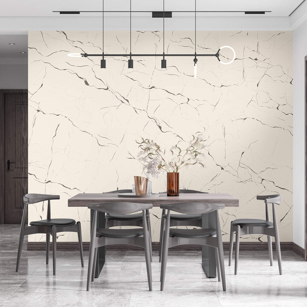 Feine Adern in Marmoroptik in einem Interieur