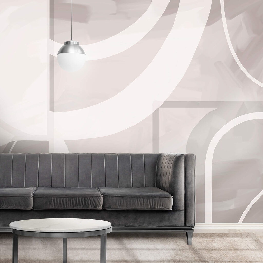 Große Bögen und Flächen in einem Interieur