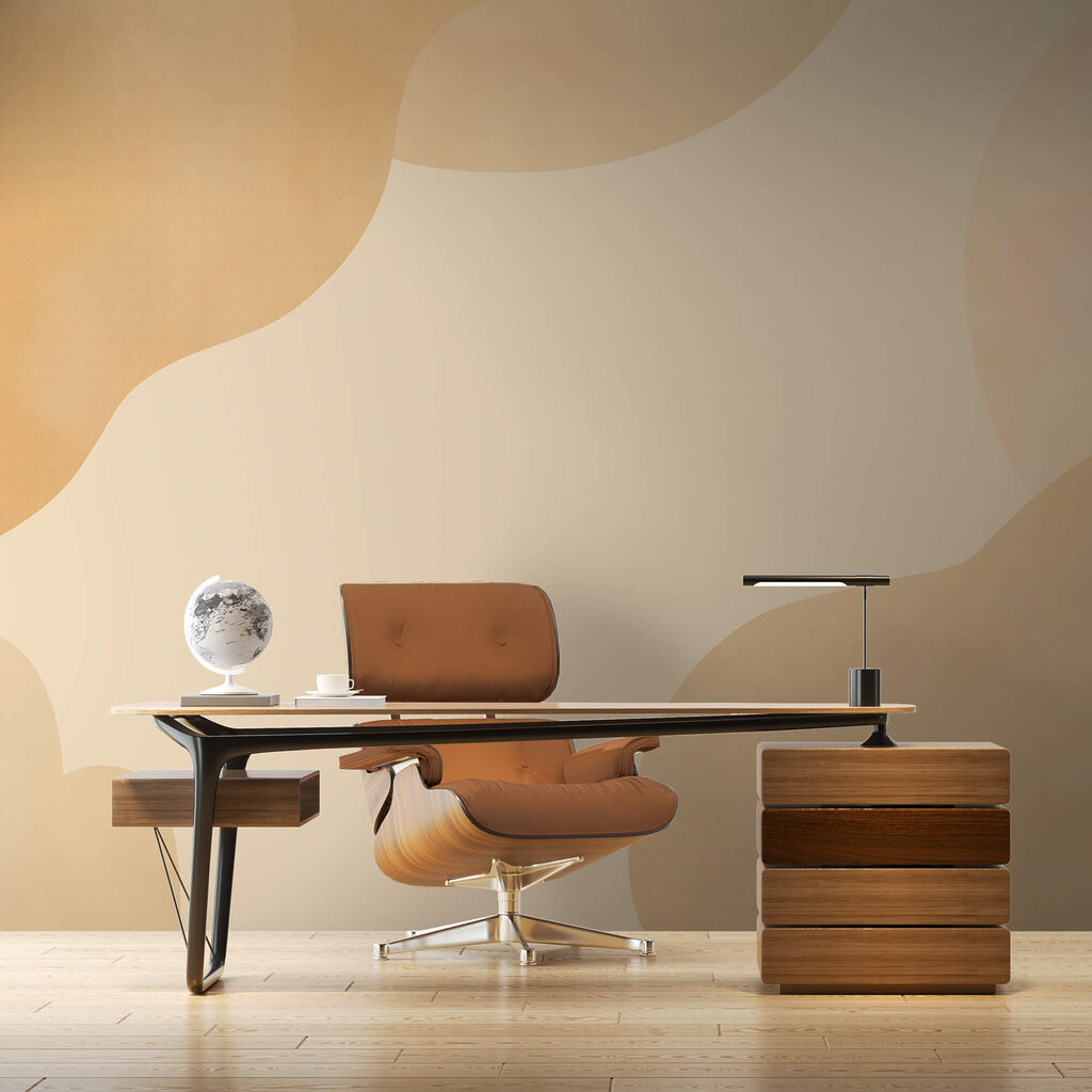 Rundungen in Zartgelb in einem Interieur
