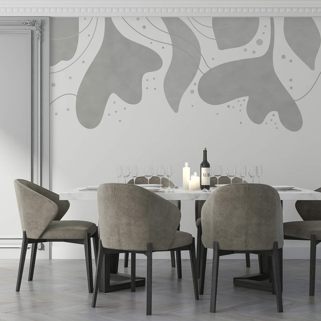 Hängende Blattformen in einem Interieur