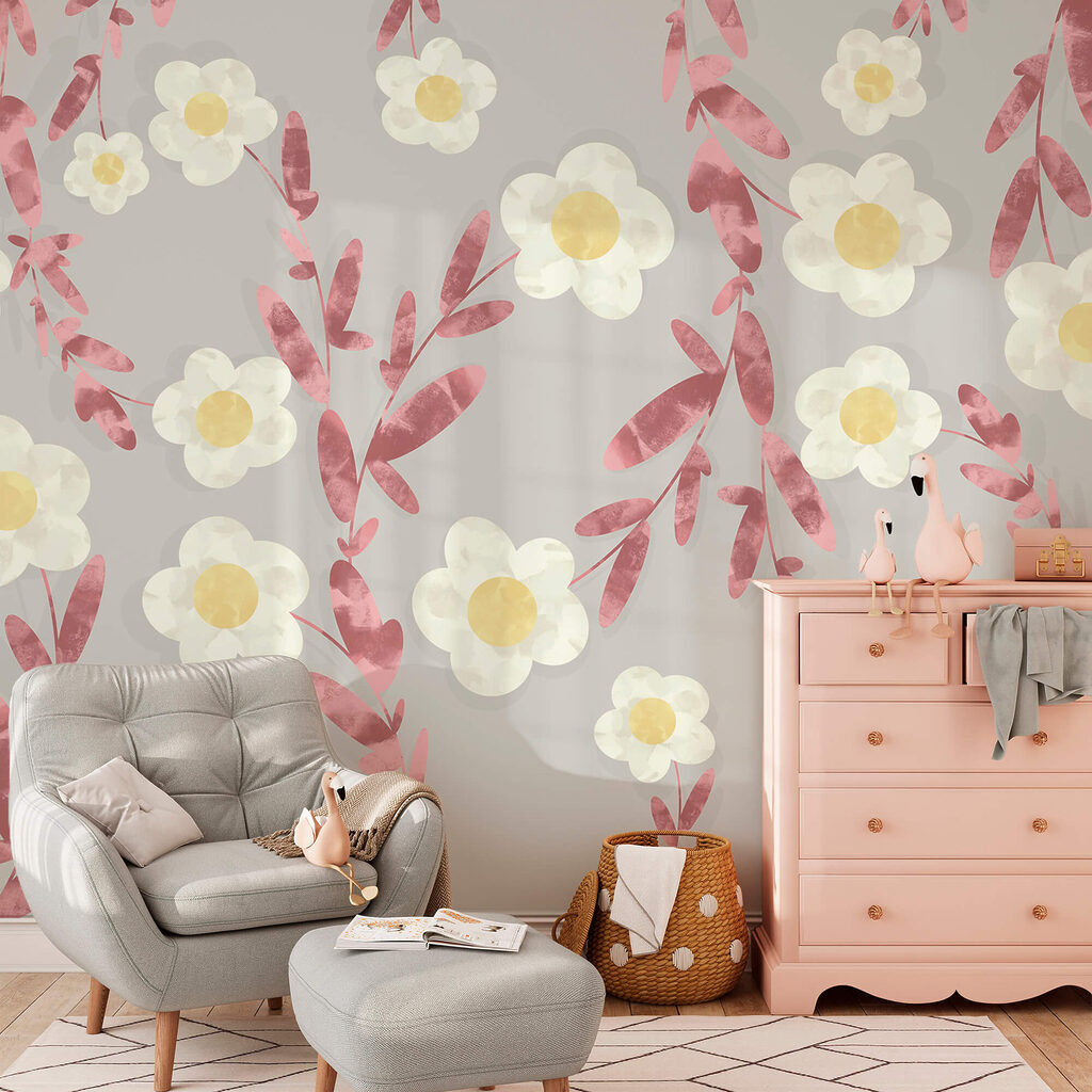Weiße und gelbe Blüten — Interieur 1
