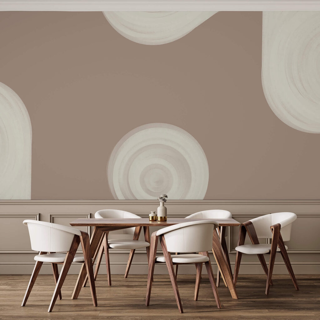 Verstreute helle Ringe in einem Interieur