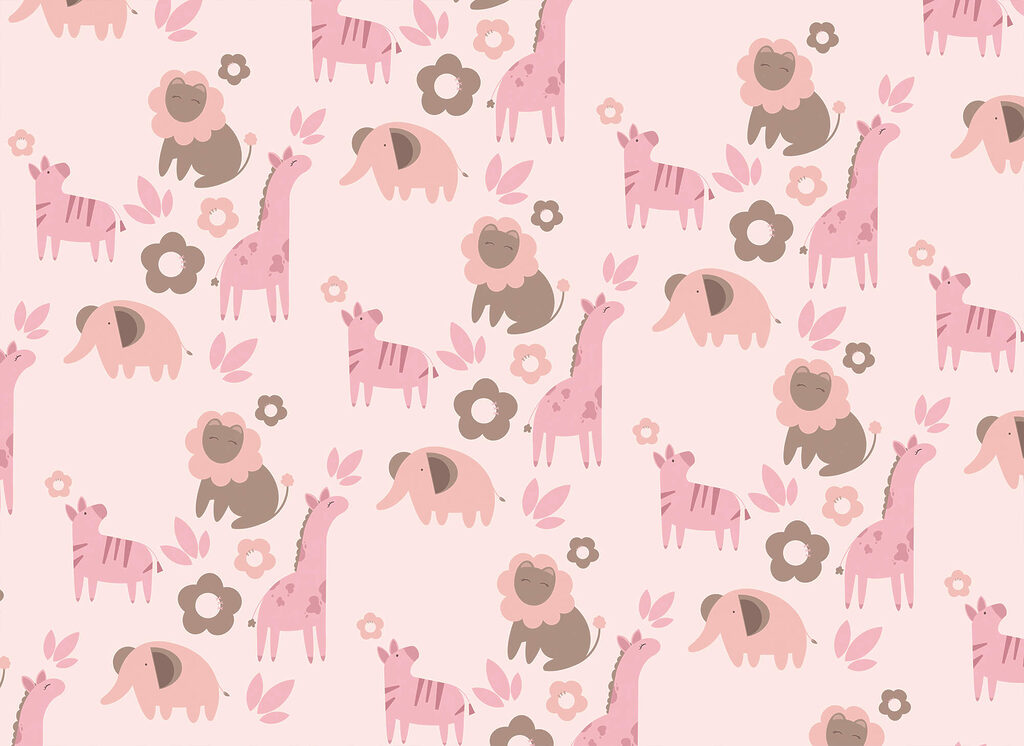 Tierchen und Blumen — ganzes Design
