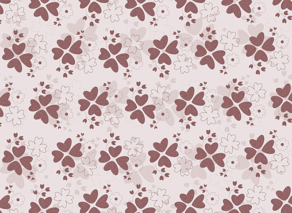 Vierblättrige Blüten — ganzes Design