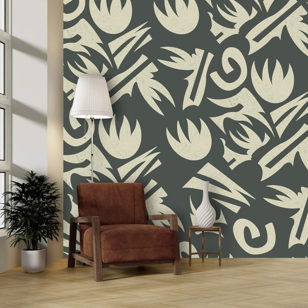 Weiße und graue Blätter — Interieur 2