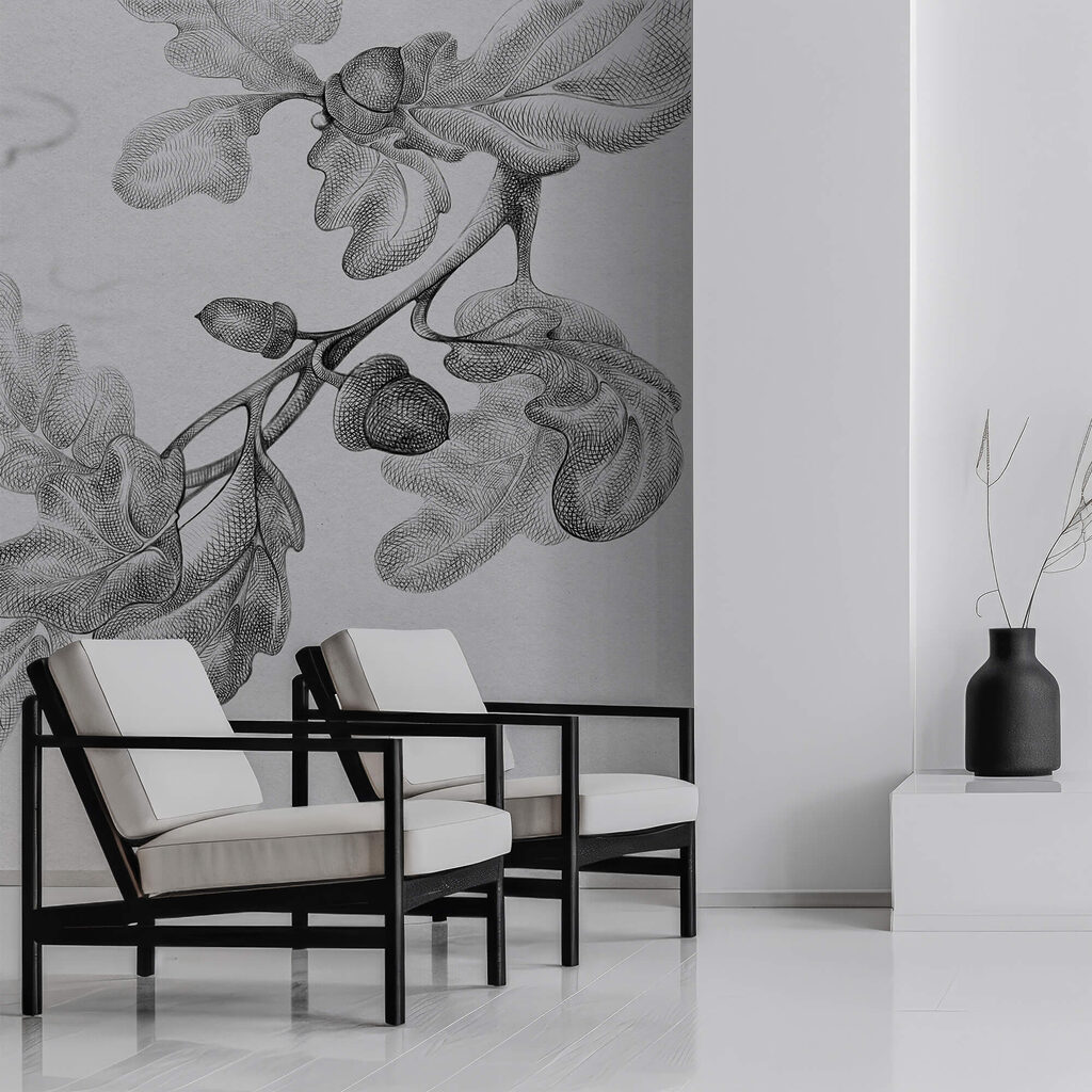 Gezeichneter Blätterzweig — Interieur 1