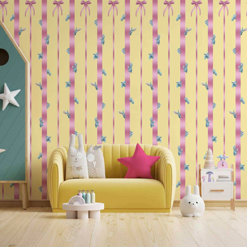 Rosa Blüten in Reihen — Interieur 1