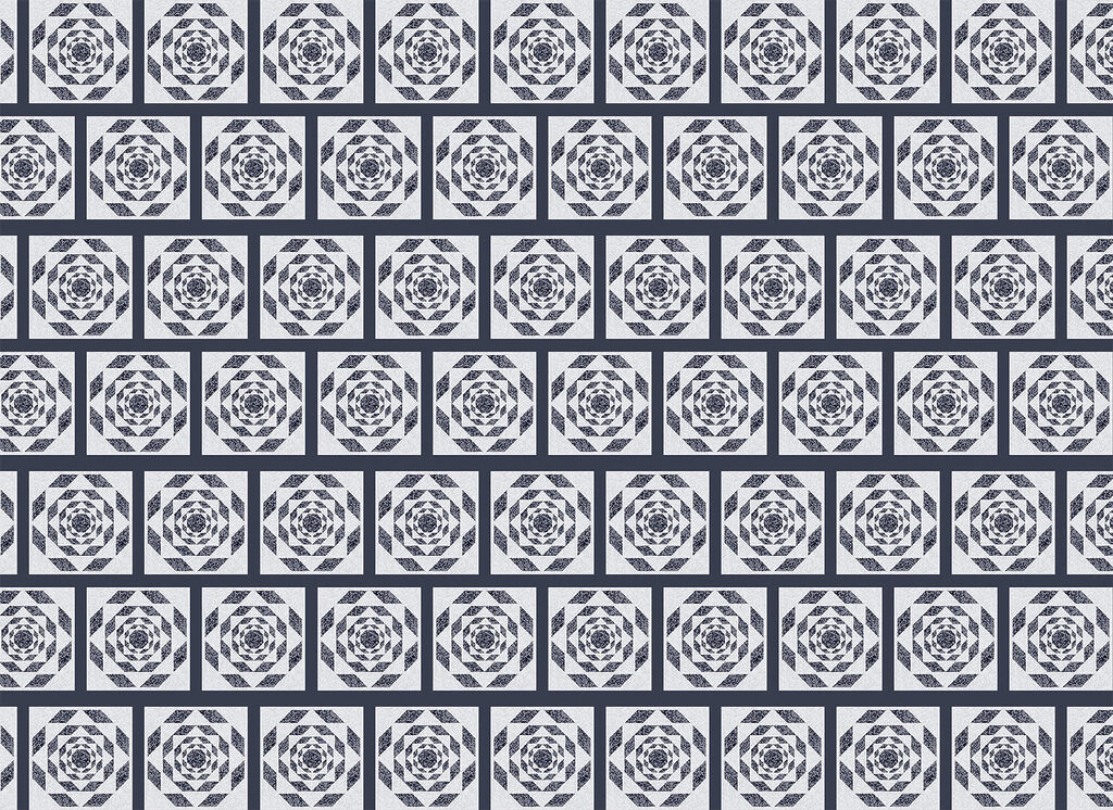 Blütenornamente in Quadraten — ganzes Design