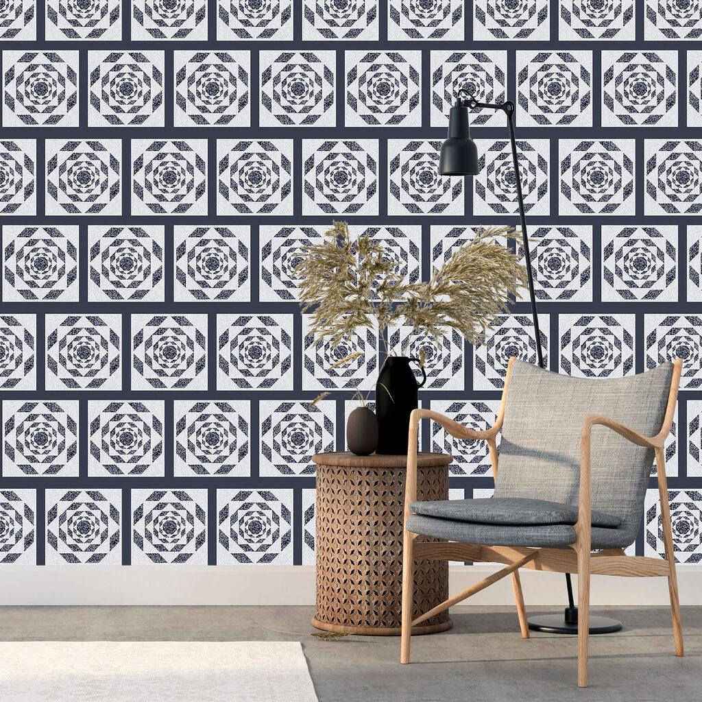 Blütenornamente in Quadraten — Interieur 2
