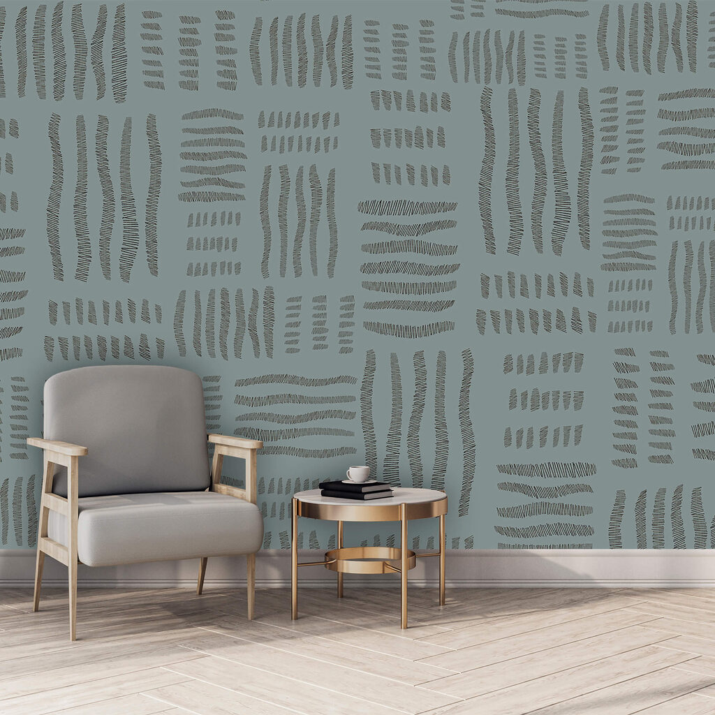 Gerade und wellige Striche — Interieur 1