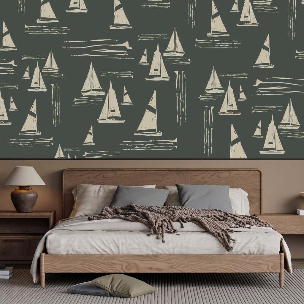 Segelboote auf dunklem Grund — Interieur 1